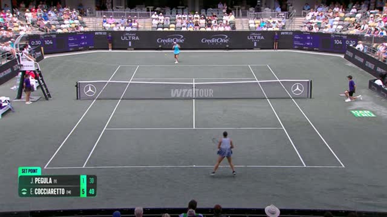 Charleston - Pegula renverse Cocciaretto