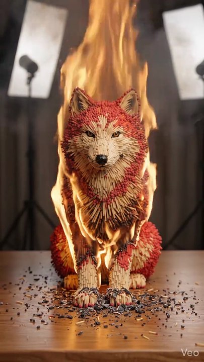 50,000 Machis ki tiliyon se bani Billi ko Aag laga di! 😱🔥 | Amazing Matchstick Art