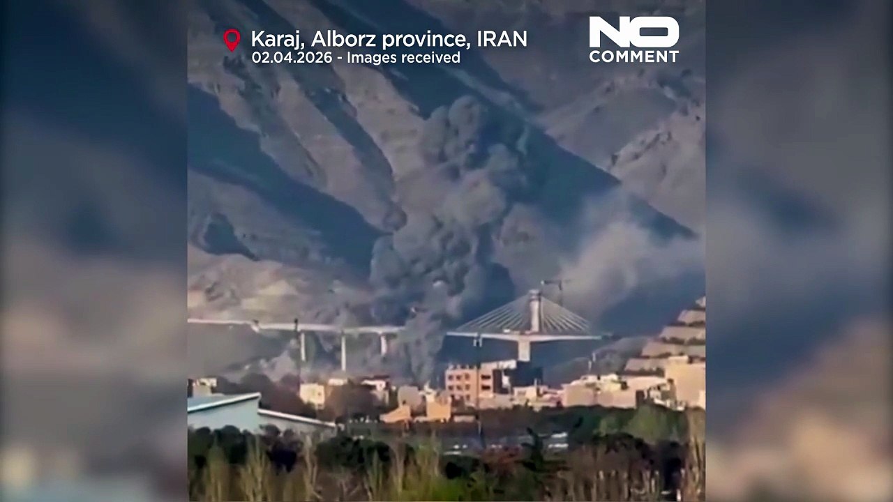 Vídeo, ataque alcanza un gran puente iraní cerca de Teherán y mata al menos a 8 civiles