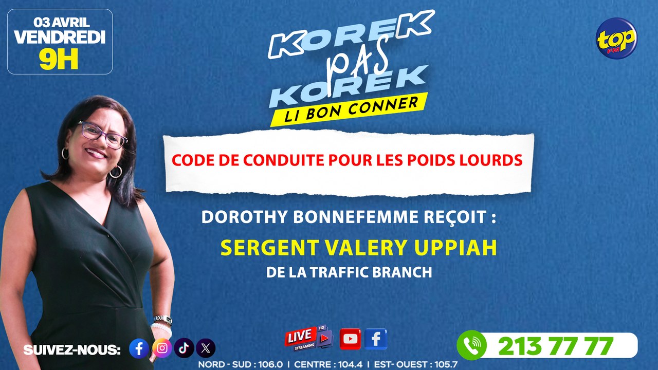 KOREK PAS KOREK [LI BON CONNER]: Code de conduite pour les poids lourds