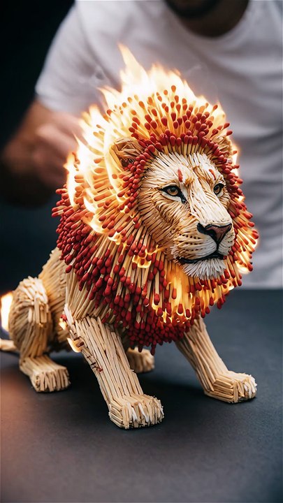 Making Matchstick lion king