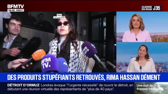 Une petite quantité de drogue de synthèse aurait été retrouvée dans le sac de Rima Hassan lors de sa garde à vue pour apologie du terrorisme