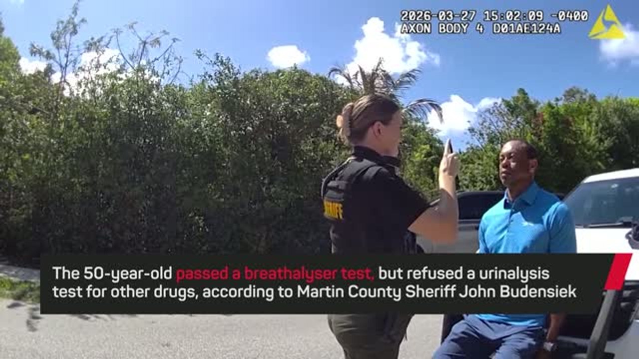 Body cam footage released from Tiger Woods' arrest