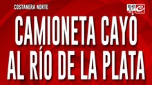 Costanera Norte: amioneta cayó al Río de la Plata en plena madrugada