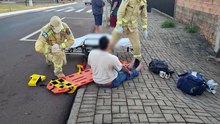 Motociclista fica ferido em acidente no bairro Brasmadeira, em Cascavel