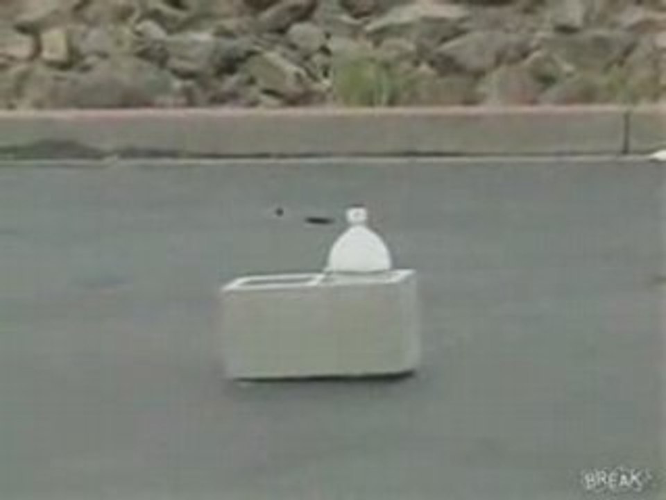 Trockeneis Versuch - Betonstein