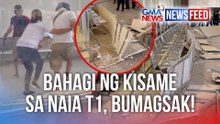 Bahagi ng kisame sa NAIA Terminal 1, bumagsak! | GMA News Feed