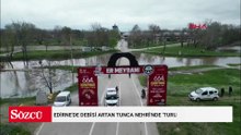 Edirne'de debisi artan Tunca Nehri'nde 'turuncu' alarm verildi