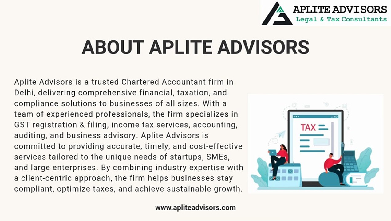 Expert GST Registration & Filing Services in Delhi - Aplite Advisors