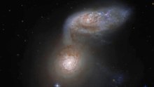 A Stunning Look at the Moment Two Galaxies Collide