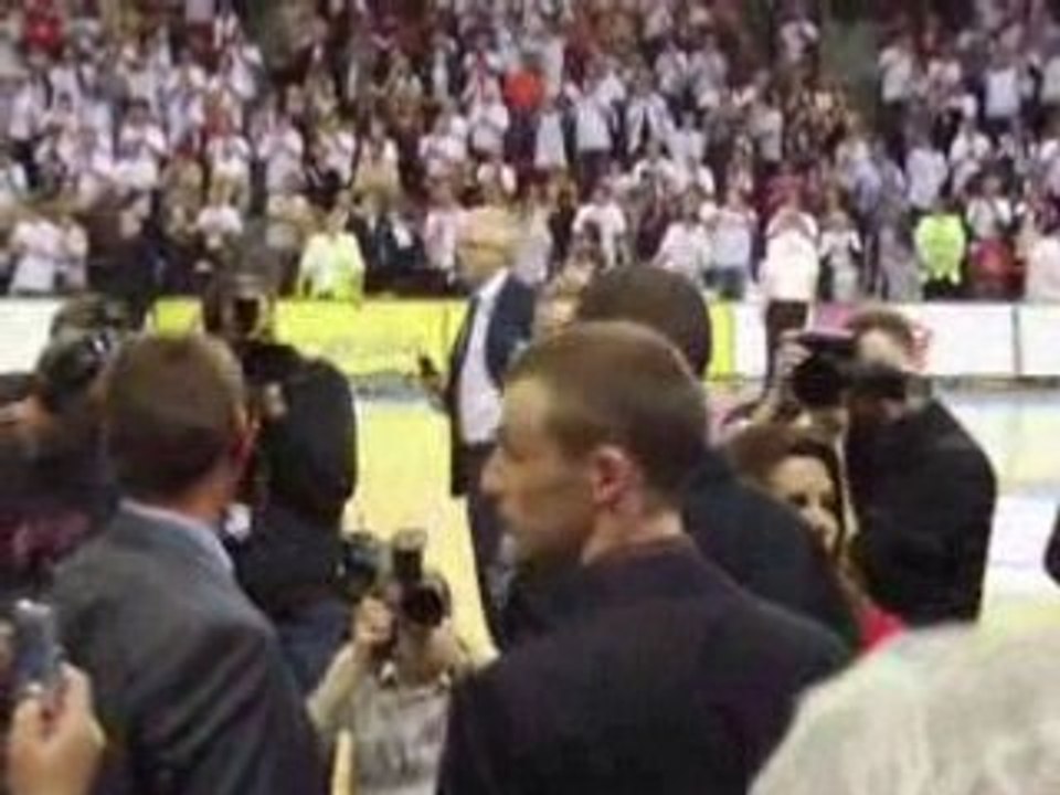 Tony PARKER & Eva LONGORIA  SLUC-ASVEL Demi-Finale Play Offs