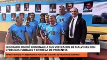Eldorado rindió homenaje a sus veteranos de Malvinas con ofrendas florales y entrega de presentes