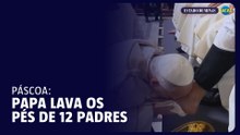 Papa lava os pés de 12 padres