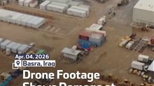 Drone Footage Shows Damage At Oil Facility In Iraq