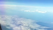 Décollage de la fusée Artemis II vue d'un avion