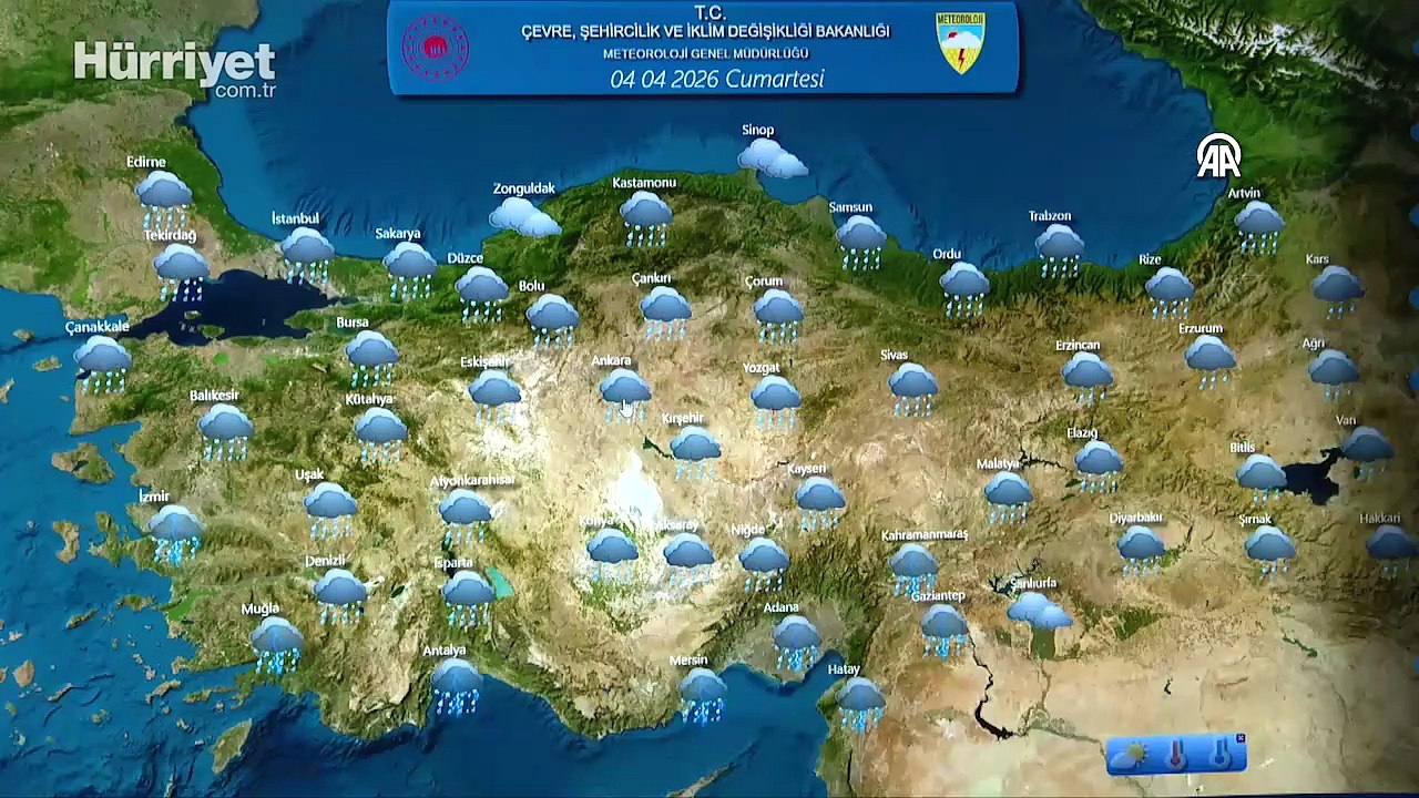 Hafta sonu yurt genelinde yağışlı hava etkisini sürdürecek