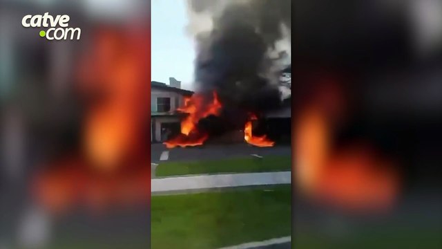 Imagens feitas por moradores da região mostram casas em chamas