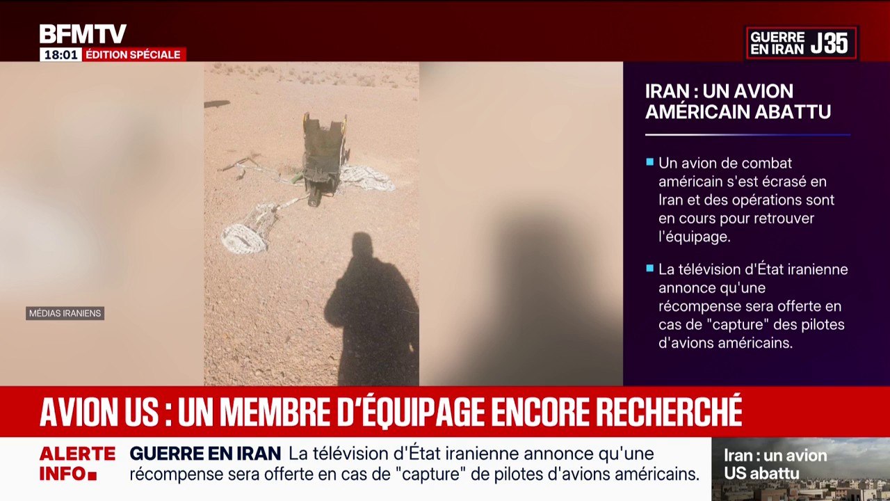 Abattage d'un avion de chasse américain en Iran: l'équipage est activement recherché, avec un membre déjà secouru selon CBS News