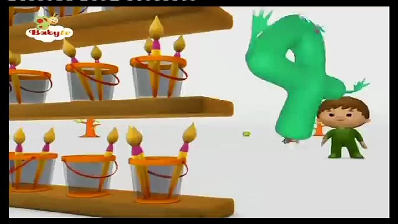 BABYTV - CHARLIE Y LOS NUMEROS - El 4 y su brocha magica (español de España)