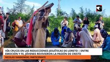 Loreto Entre emoción y fe, jóvenes revivieron la pasión de Cristo