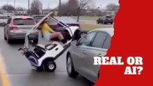 Golf cart stunt video sparks debate over whether it’s real or AI