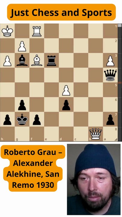 Alekhine sacrifica la torre y vence a Roberto Grau (1930)