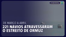 Duzentos e vinte e um navios atravessaram Estreito de Ormuz de março a abril