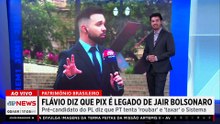Flávio diz que Pix é legado de Jair Bolsonaro e acusa PT de querer "roubar"
