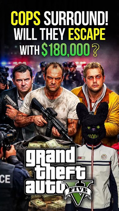 Surrounded by Cops! Will Michael, Trevor & Brad Escape with $180,000
