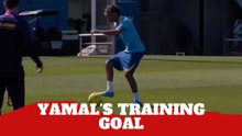 Lamine Yamal scores stunning goal in Barcelona training
