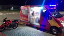 Motociclista fica ferido em acidente de trânsito na Avenida das Pombas