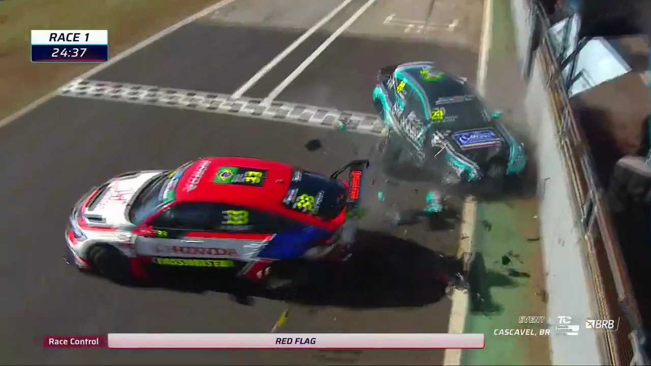 TCR South America 2026 Cascavel Race 1 Start Huge Crash