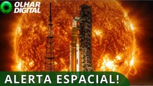 Explosão solar coloca rastro de radiação no caminho da missão Artemis 2