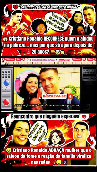 💔 #CristianoRonaldo RELEMBRA infância sem comida, reencontro inesperado emociona e gera debate 😳✨🔥Notícias 100 notícias dos Famosos