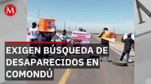 Bloqueo de carretera Comondú para exigir búsqueda de desaparecidos