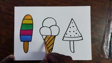 How to draw Cute ice cream step by step with color _ Daily arts by Rahul