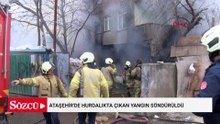 Ataşehir'de hurdalıkta çıkan yangın söndürüldü