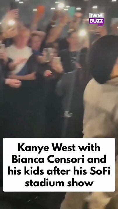 Hollywood rapper Kanye West shares a family moment with Bianca Censori and his kids after his SoFi Stadium show