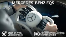 Mercedes-Benz EQS mit Yoke-Lenker: Neue Lenktechnik im Test!