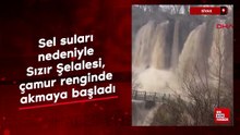 Sivas'ta Sızır Şelalesi çamur renginde akmaya başladı