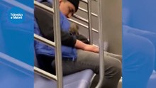 Rat crawls over sleeping passenger on subway