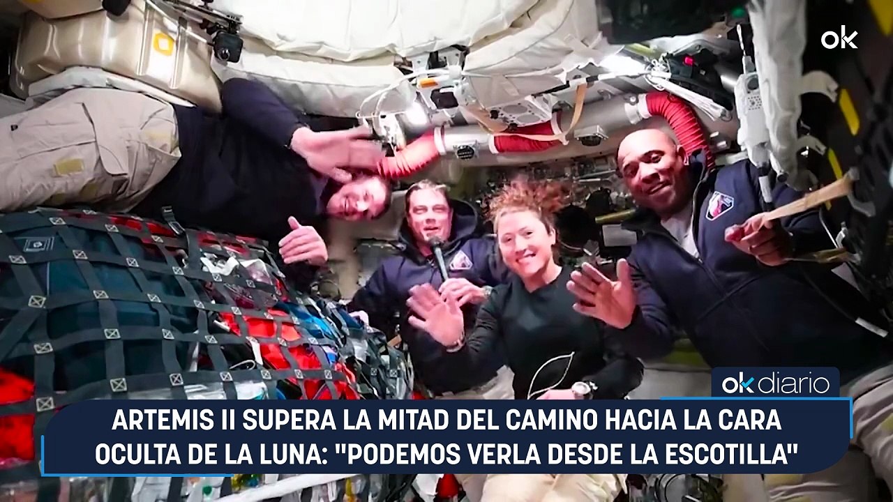 Artemis II supera la mitad del camino hacia la cara oculta de la Luna: "Podemos verla desde la escotilla"