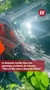 La Demente resulta ilesa tras aparatoso accidente de tránsito: «Vivo mi día como si fuera el último»