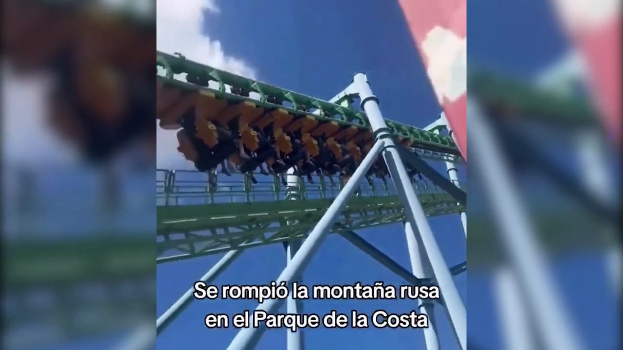 Susto en el Parque de la Costa: falló una montaña rusa y las personas quedaron colgadas en el aire