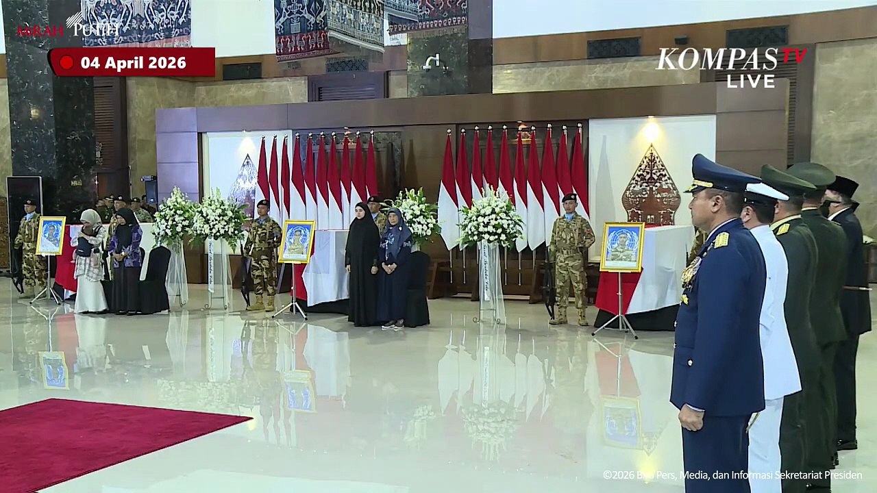 Didampingi SBY, Presiden Prabowo Pimpin Upacara Penghormatan 3 Prajurit TNI Gugur di Lebanon