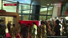 Detik-Detik Jenazah 3 Prajurit TNI Gugur di Lebanon Tiba di Indonesia
