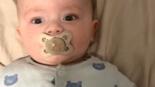 Adorable baby gets hilariously startled when mom suddenly laughs at her own joke
