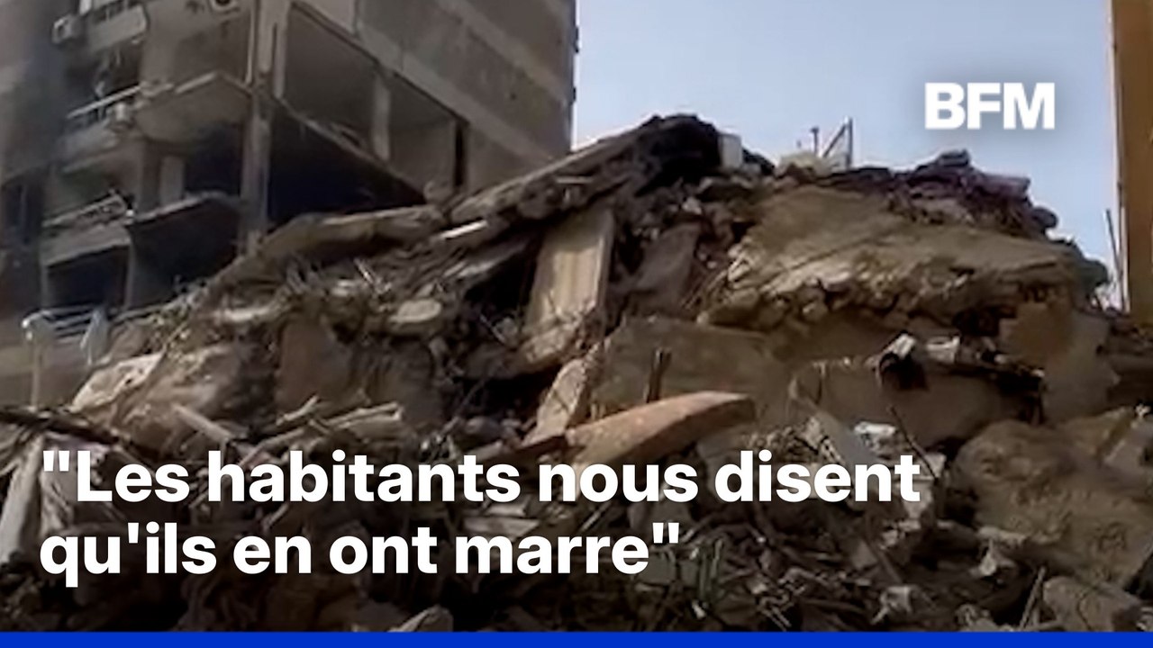 Guerre au Moyen-Orient: BFMTV sur les lieux d'une frappe au sud de Beyrouth au Liban
