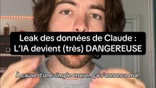Leak des données de Claude : l’IA devienr (très) DANGEREUSE. #ia #claude #entrepreneur #danger #web