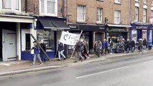 The Walk of Witness making its way up Crediton High Street, video Alan Quick IMG_7662